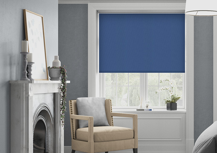 Energy Saving (Blackout), Blue - Twist&Fit Roller Blind - Image 3